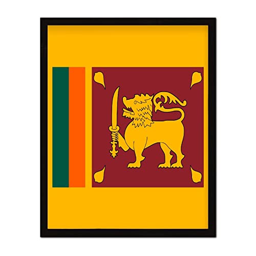 Drapeau du Sri Lanka en bois pour sublimer votre chambre exotique
