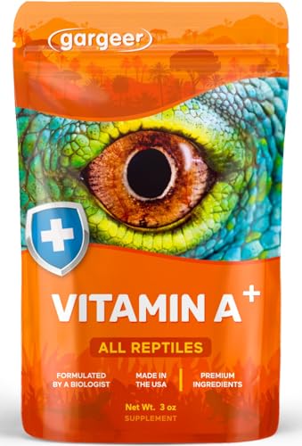 Gargeer Vitamin A Plus Supplement for Reptiles | Retinyl Palmitate + Beta-Carotene | Supports Vision Skin Immune & Vitality | Geckos Dragons Tortoises Turtles Snakes | 3oz | Made in USA !