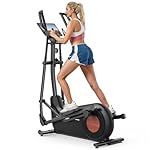 Merach Elliptical Machine, Elliptical Exercise Machine for Home with Hyper-Quiet Magnetic Drive System, Elliptical Training Machines with16.5-19IN Stride, Automatic Resistance, 400lbs Capacity