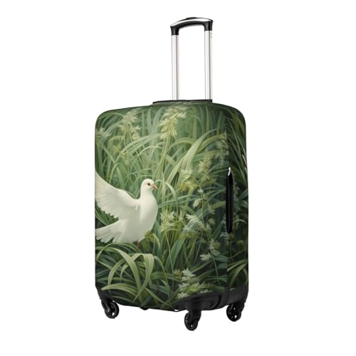 Grass And Dove Print Luggage Suitcase Cover Protector Luggage Washable Covers With Concealed Zipper2