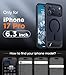 Temdan Designed for iPhone 17 Pro Case, [Built-in Invisible Kickstand][Compatible with MagSafe][Military Grade Shockproof] Slim Translucent Matte Phone Case for iPhone 17 Pro 6.3 inch (Black)