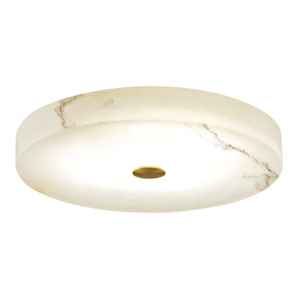 LXFNRT Alabaster Marble LED Ceiling Light, 19.6 inches Round Natural Stone Flush Mount Ceiling Lamp for Bedroom Bathroom Kitchen Dimmable