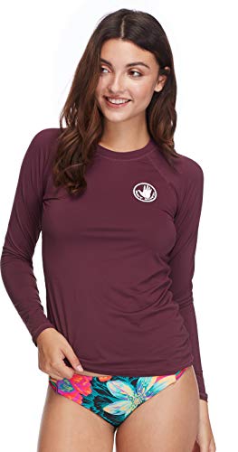 Image of Body Glove Women's Smoothies Sleek Solid Long Sleeve Rashguard with UPF 50+