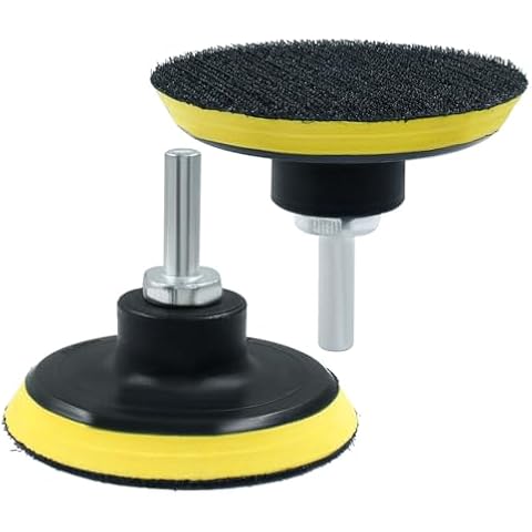 Luomorgo 3 Inch Hook & Loop Backing Pad Orbital Sander Polisher Sanding Pad with M10 Drill Adapter 2pcs Cover