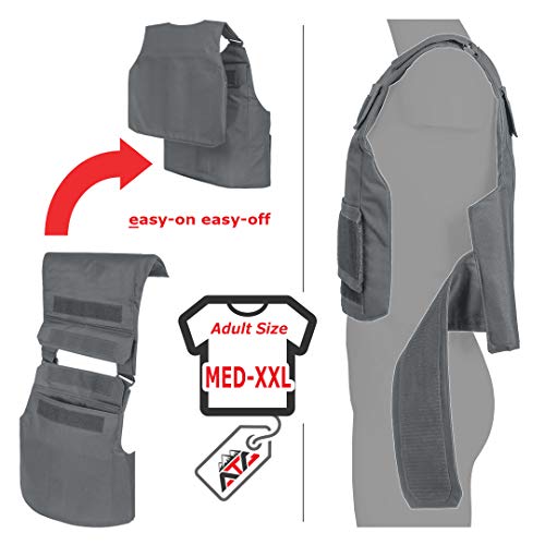 Wartechgears Discreet Vest Med-2Xl 10"X12" Fully Adjustable Law Enforcement Trainer Weight (Gray) #TOP6