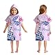 LMSHOWOWO Badeponcho Kinder mit Kapuze 75 * 60cm, Mikrofaser Handtuch Poncho Kinder, Weich Saugfähig Strandtuch Badetuch Badehandtuch, für Strand Schwimmen Reisen, für Mädchen Jungen 2-8 Jahre Alt