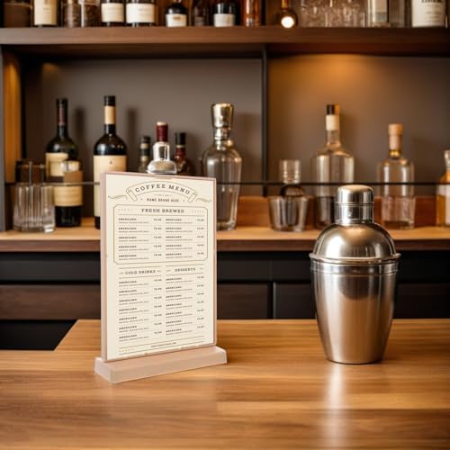 Porte Menu Double Face Plastique Idéal pour Tables de Restaurant et Bar