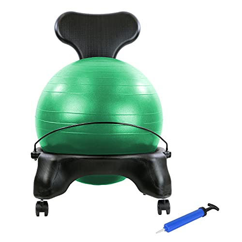 Cando Ballstuhl, aufblasbar, ergonomisch, aktives Sitzen, Übungsballstuhl mit Luftpumpe, für...