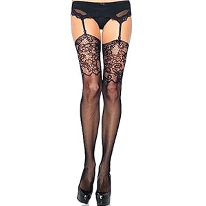 Leg Avenue womens Hosiery Lace Thigh Highs