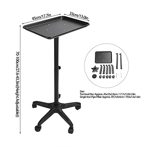 Beweglicher Tisch mit Rädern, Multifunktionaler Salonwagen Maniküre Nageltisch Tattoo Tablett, Salon-Tablettwagen aus… – Bild 5