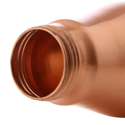 Image of Tambra Pure Copper Wine Plain Water Bottle with Advanced Leak Proof Protection and Joint Less With Matt Finish Look | Ayurveda and Yoga Health Benefits | (950 ml, Pack of 2)