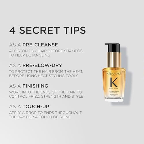 Image of Kerastase Elixir Ultime Hair Oil-In-Serum 30ml | 2X Shinier Hair | 96H Anti-Frizz Action | Infused with French Camellia, Marula & Wild Camellia Oils | Travel Size