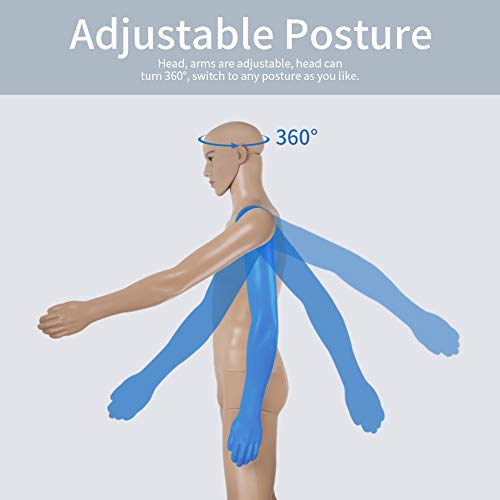 image for SHAREWIN Male Mannequin Full Body Dress Form Sewing Dress Model Stand 