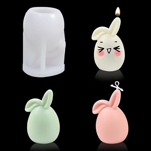 Miniatura 7 de Voyyphixa Molde de resina de Pascua lindo conejo moldes de resina de silicona para fundición de epoxi, conejo, moldes de fundición de silicona epoxi