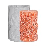 Flower Cylinder Mold - Petal & Pillar Candle Molds, Soap & Jewelry Resin Casting, Craft Supplies, 3D & Silicone Molds for Candle Making