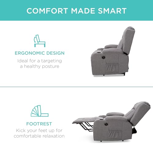 Best Choice Products SKY5896 Modern Linen Electric Power Lift Chair thumb #6
