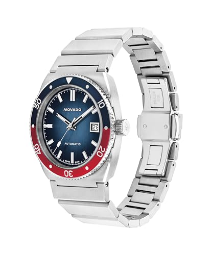 Movado Heritage Series Ondoplan Men's Watch - Swiss Automatic, Self-Winding, Stainless Steel Bracelet - Classic, Modern Luxury Fashion Timepiece for Him - 39mm2