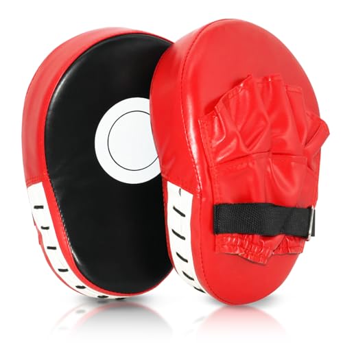 Jomdjmskes 2 Pcs Pratzen Boxen, Handpratzen Boxen, Kickboxen Boxpratzen, Kampfsport, Boxpads...