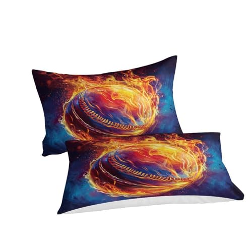 Housse de couette 200x200 baseball 3D en microfibre douce premium
