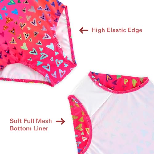 Girls One Piece Swimsuits Summer UPF 50+ Quick Dry Beach Bathing Suit Cross Shoulder Strap Swimwear 2-10 Years4