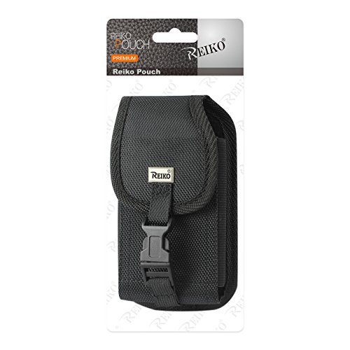 Reiko Wireless Vertical Robuste Poche de téléphone avec Boucle Clip 4.4 Case Wallet X2.3 de X0.9 - Noir