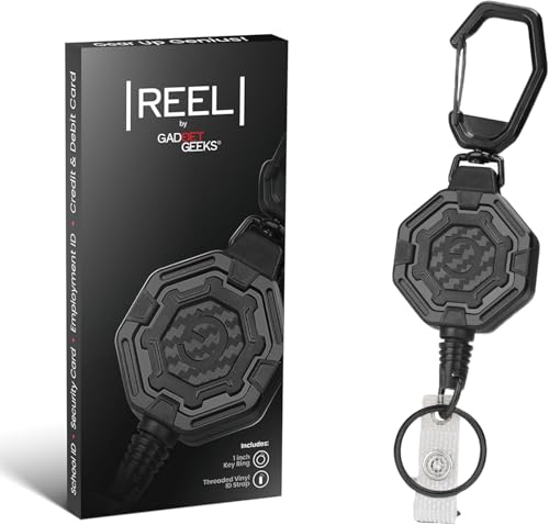 The Ultimate Retractable ID & Keychain Carabiner – Big Clip, 32” Steel Cord, Unbeatable Durability - Perfect for Office, School, Hospital, Construction, Recreation, 8oz, 1 Pack