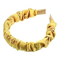 VOCOSTE Fascia Larga Per Capelli In Tessuto Giallo – Morbida E Traspirante, Accessorio Moda Donna - 2