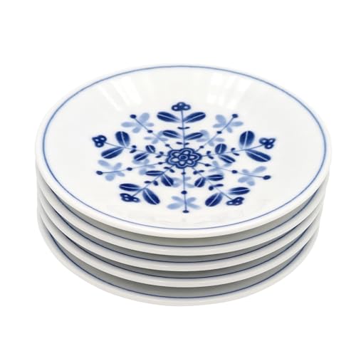 ??(Ichikyu) Mino Ware 507-15 Plates, Small Plates, Soy Sauce Plates, Set of 5, Diameter Approx. 4.7 inches (12 cm), Microwave & Dishwasher Safe, Tableware, Lightweight, Wood, Made in Japan