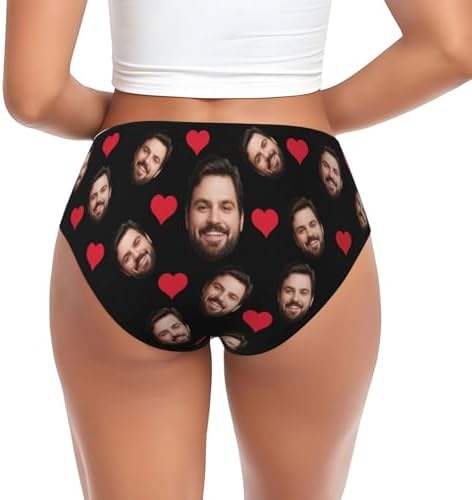 Generic Custom Underwear for women Personalized Underwear with picture text name Panties Funny Gifts for Her Sexy panties Small, A-face-9