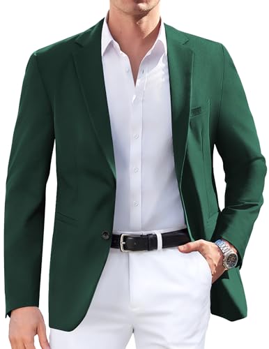 COOFANDY Mens Casual Blazer Fashion Sport Coats Regular Fit Business Suit Jacket Formal Blazer Blackish Green