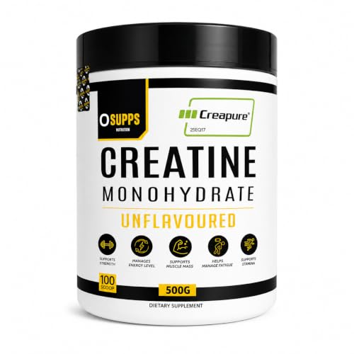 Creapure Creatine Monohydrate Unflavored Powder 500 g 100 scoop