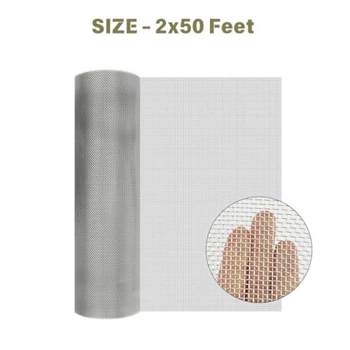 Image of Mosquito or Wind and Door Furniture Steel Net Wires & Meshes, for Living /Balcony Room Window Stitched (2x50 feet)