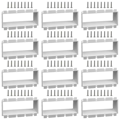 4-Gang BE4 Non-Metallic Electrical Power Outlet Box Extender(ETL Listed),Outlet Box Extender for Power Switch Receptacles Accessories,Fire Rated for 2 Hours,12-Pack