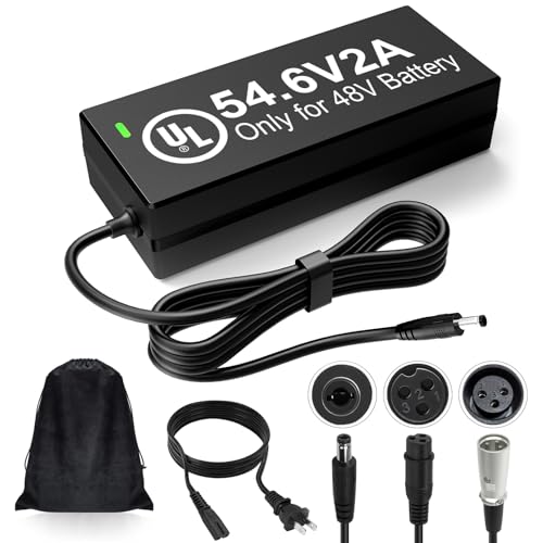 48V Lithium Battery Charger – UL Certified 54.6V 2A Fast