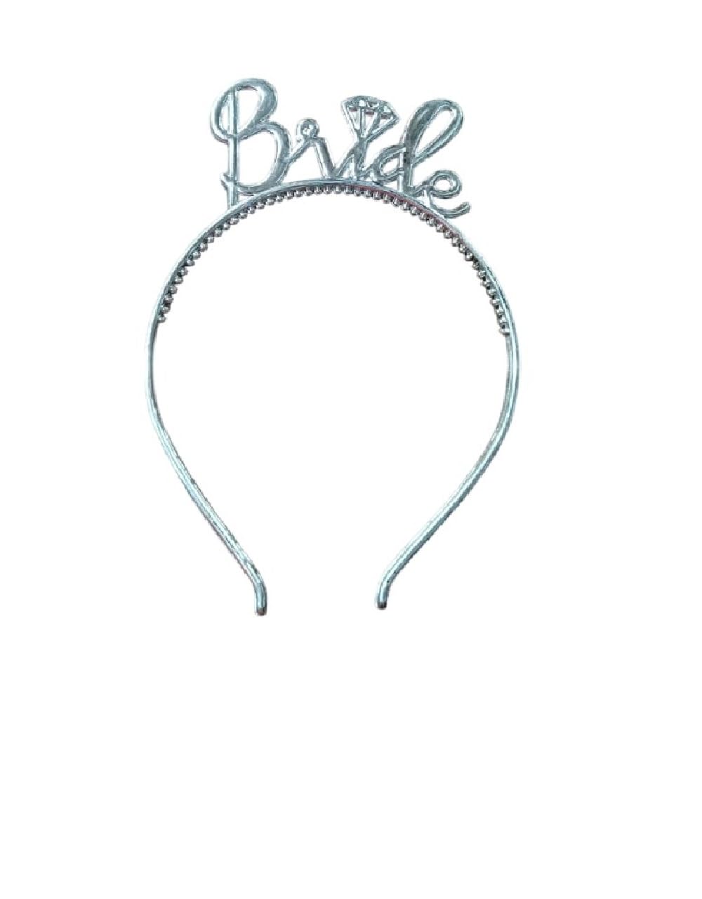 Bride Headband/Tiara/Crown for Wedding, Bridal Shower, Bride to be, Bachelorette Party & More | Women And Girls Bride Hair Accessories Plastic 1pc Packing-image-38