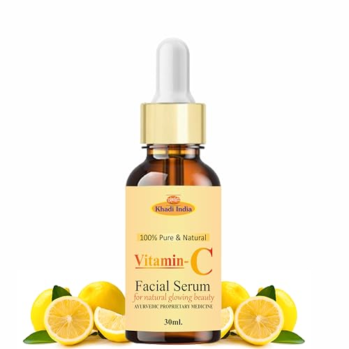 Image of Khadi Herbal Vitamin C Face Serum for Glowing Skin | Brightening and Hydrating Serum for Daily Skin Care | Suitable for All Skin Types 30ML