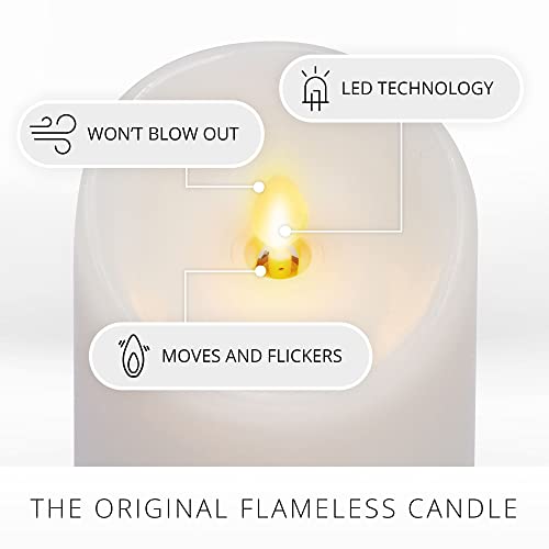Luminara Klassische Säule 7,6 cm B x 10,2 cm H weiß ohne Duft – Ansicht 4