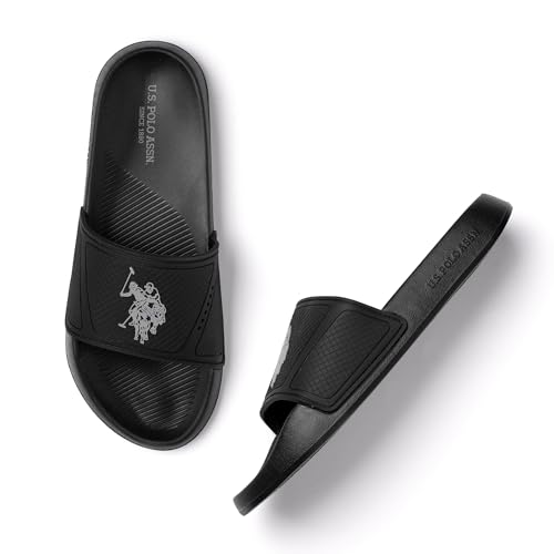 U.S. POLO ASSN. USPA Phil Black Sliders for Men - Image 2