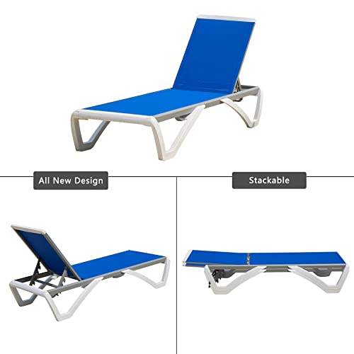 Domi Outdoor Living Outdoor Chaise Lounge - Adjustable Aluminum Patio Lounge,Plastic Pool Lounge Chair By Domi Outdoor Living thumb #5