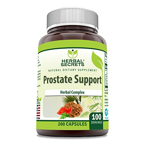 Herbal Secrets Prostate Support Supplement | 100 Mg Per Serving | 200 Capsules | Non-GMO | Gluten Free | Made in USA