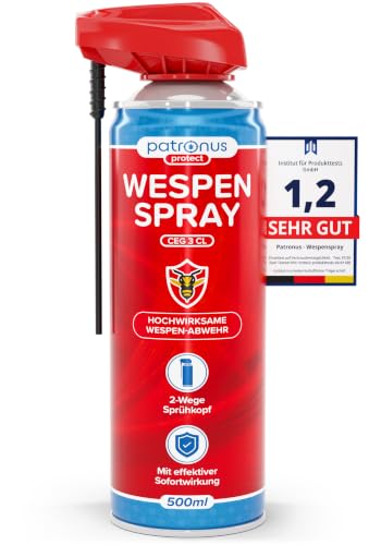 Patronus Wespen Spray mit langem Sprührohr & Sofortwirkung...