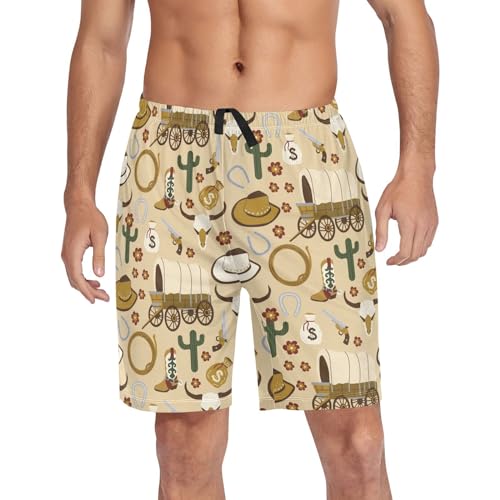 Pajama Shorts Men's Pajama Bottoms with Pockets Sleepwear Lounge Shorts - Main Image