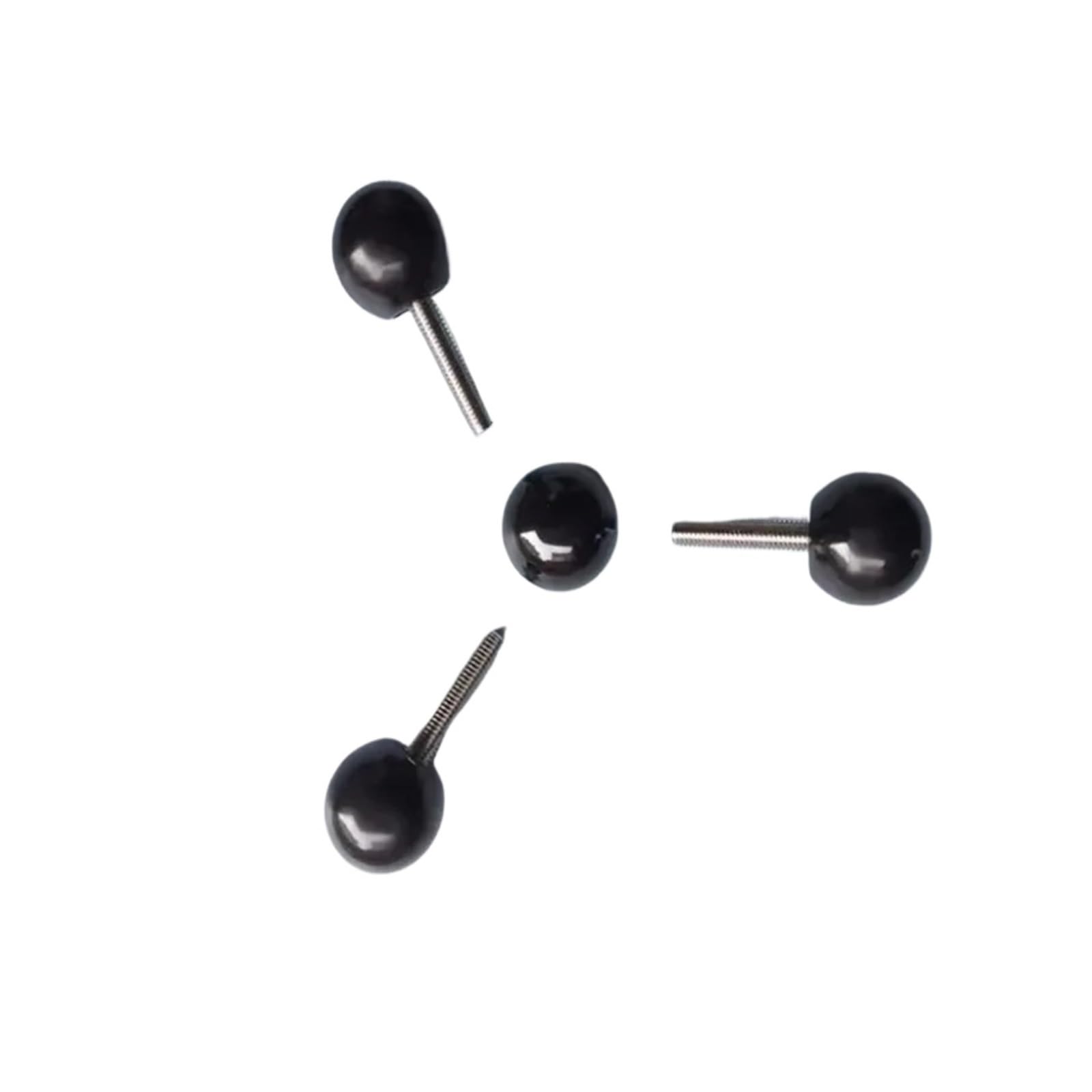 M4x (długość 10-40 mm) plastikowe kulki ze stali nierdzewnej śruby kulkowe bakelit okrągłe śruby ręczne małe pokrętło czarne (M4 x 25 mm (3 szt.)