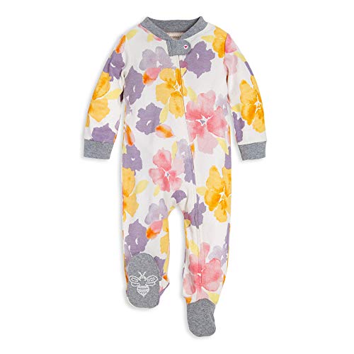 Image of Burt's Bees Baby unisex-baby Sleep & Play, Organic One-piece Romper-jumpsuit Pj, Zip Front Footed Pajama