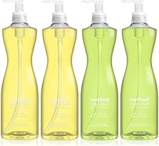 Method Dish Soap Pump 18oz - Variety Pack (Lemon Mint, Lime Sea Salt), 2 Pack of Each Scent