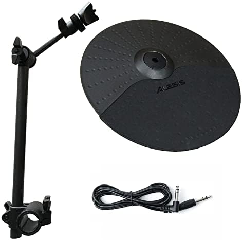 Alesis Nitro 10 inch Cymbal with 13 inch Cymbal Arm/Clamp and Silverline Audio 10ft Connection Cable Bundle
