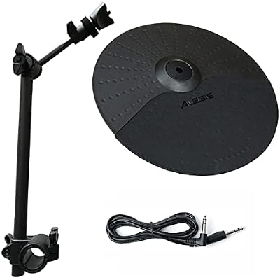 Alesis Nitro/Nitro Max 10 inch Cymbal with 13 inch Cymbal Arm/Clamp and Silverline Audio 10ft Connection Cable Bundle
