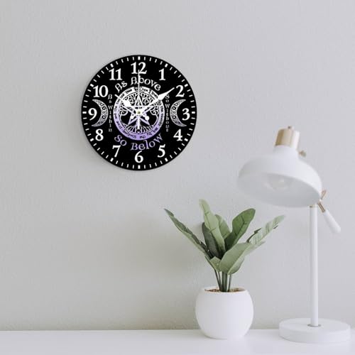 Reloj de pared redondo Analógico de 34 cm miniatura 5