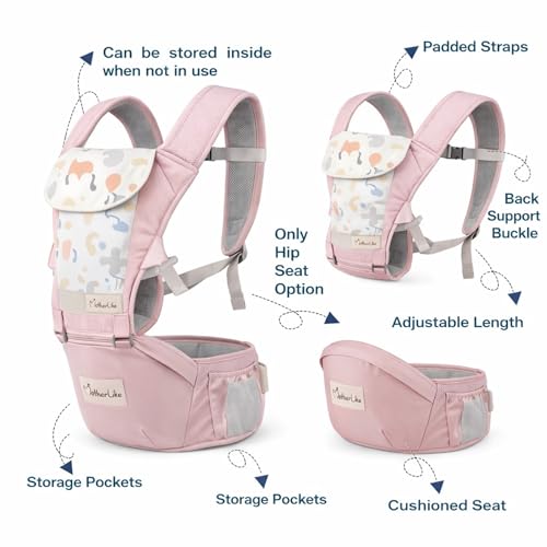 Image of Baby Carrier with Hip Seat for 0 to 3 Year New Born Baby, Kangaroo Adjustable Baby Carrying Bag for Newborn to Toddler, 20 Kg (LPC57)