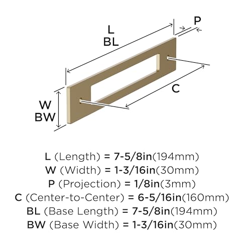 Image of Amerock Medora 6-5 /16 inch Golden Champagne Backplate